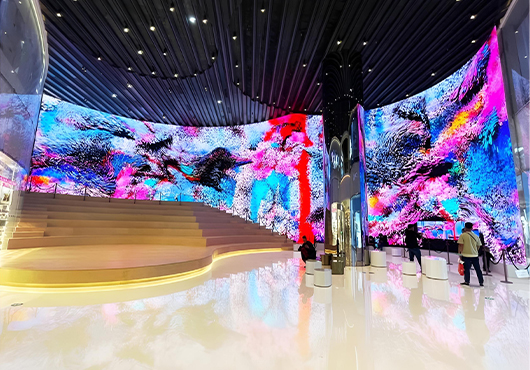 Wuhan CR Vientiane City interior art atmosphere large screen